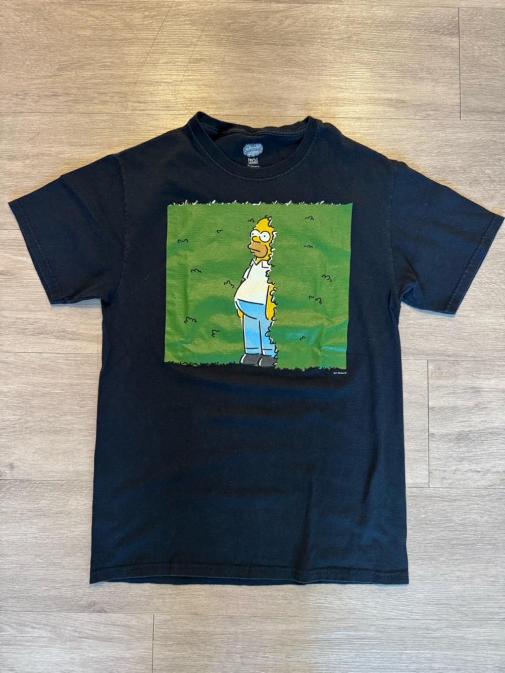 The Simpsons Black Graphic Tee with Green Print